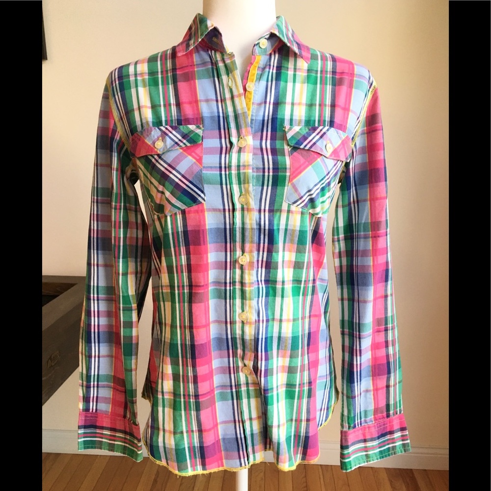 Gorgeous Arnold Zimberg plaid button down!